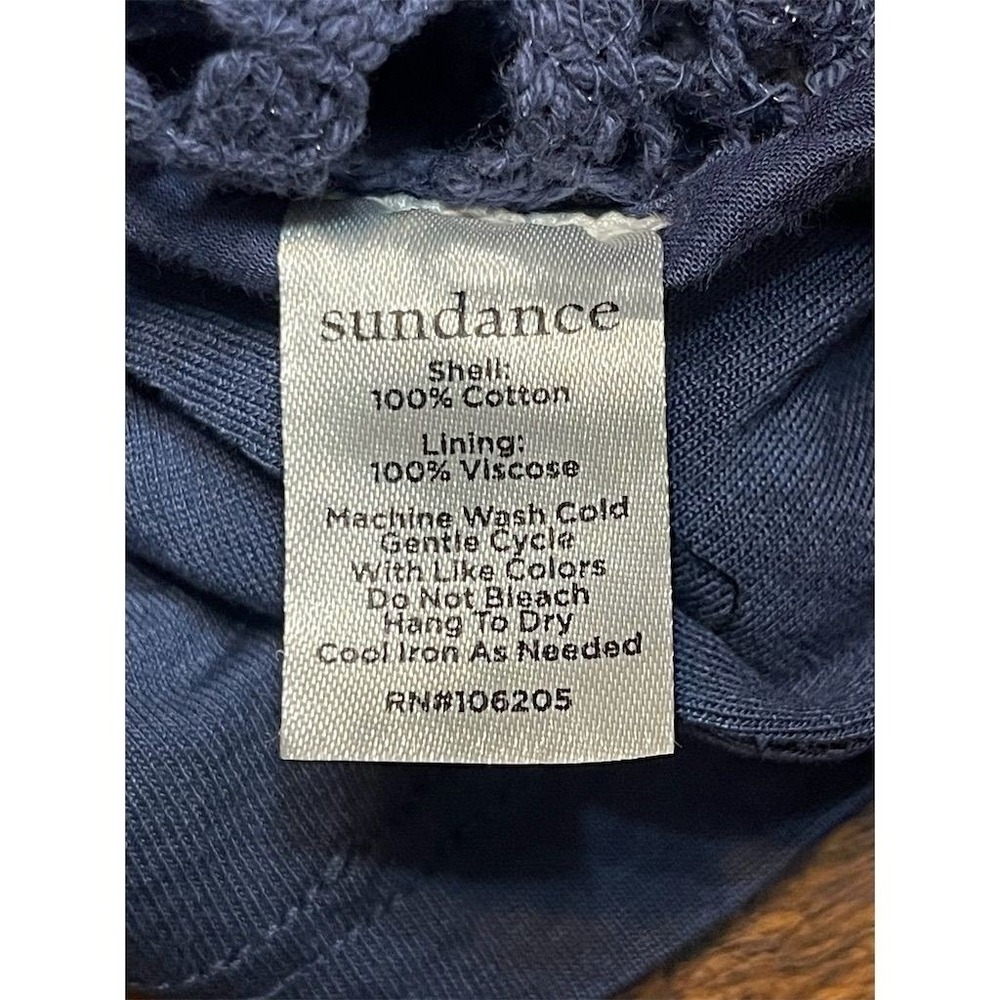 NWT Sundance Women's Blue Khloe Crochet Lace Sleeveless Top & Camisole Lined L - Picture 8 of 11